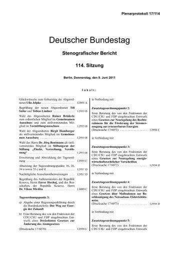 Plenarprotokoll Gleichstellung Bundestag - Farid Müller