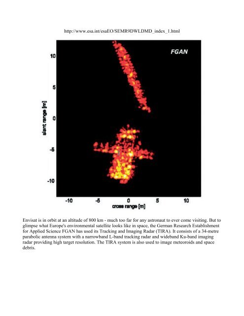 A Sourcebook for the Use of the FGAN Tracking and Imaging Radar ...