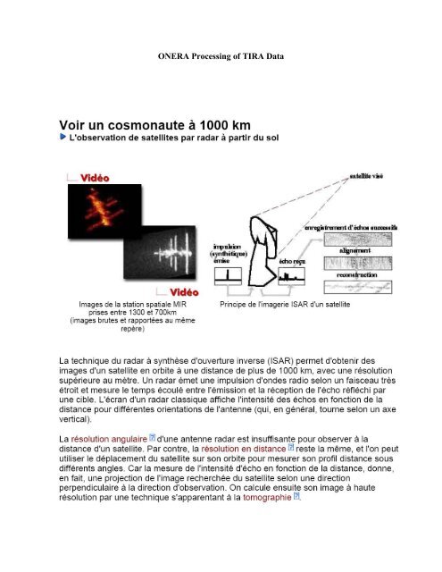 A Sourcebook for the Use of the FGAN Tracking and Imaging Radar ...