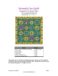 Bermuda Cats Quilt© - Fat Quarter Shop