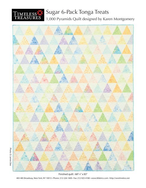 Sugar Pyramids - Batiks Etcetera & Sew What Fabrics