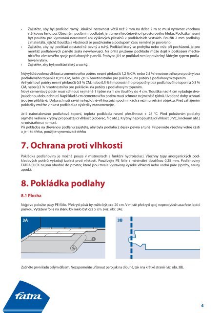 KLADEČSKÝ PŘEDPIS PODLAHOVÝCH DÍLCŮ - Fatra