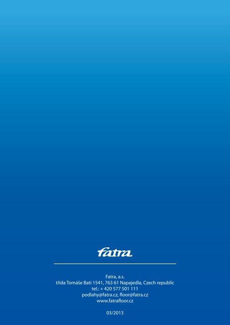 INSTALLATION MANUAL - Fatra