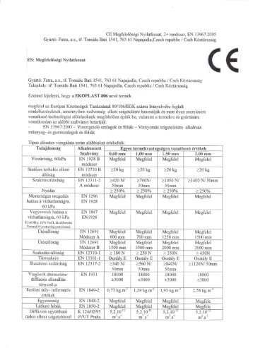 fatrafol 806 ekoplast