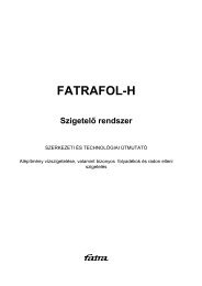 FATRAFOL-H Szigetel? rendszer