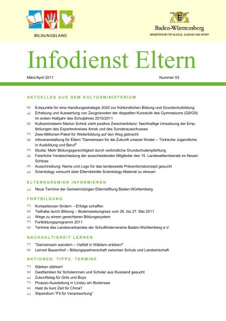 Infodienst Eltern 53 (PDF) - Faust Schule Knittlingen