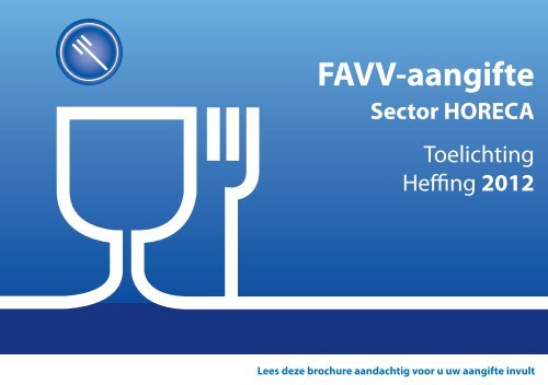 Brochure Horeca - Favv