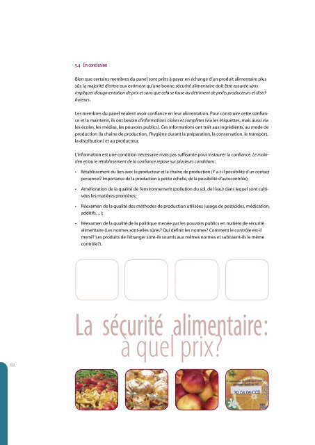 La sécurité alimentaire