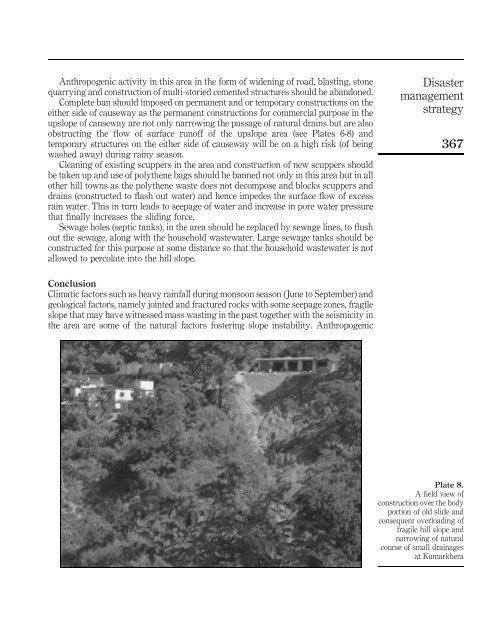 Disaster management strategy for potential slide zones of Kumarkhera in Narendra Nagar township of Tehri Garhwal district, Uttarakhand, India