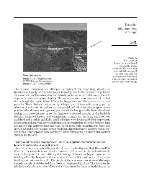 Disaster management strategy for potential slide zones of Kumarkhera in Narendra Nagar township of Tehri Garhwal district, Uttarakhand, India