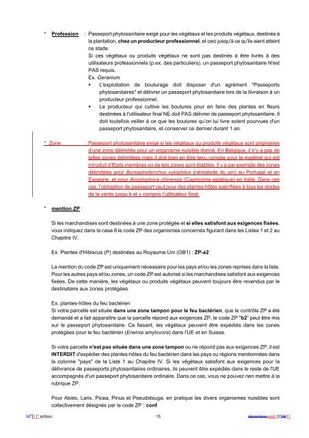 GUIDE D'UTILISATION PASSEPORT PHYTOSANITAIRE - Favv