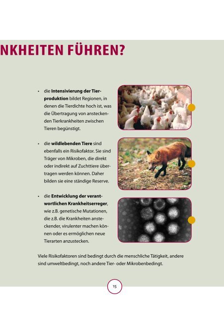 Die neu auftretenden Tierkrankheiten