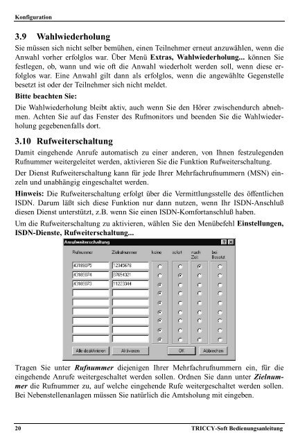 TRICCY-Soft Bedienungsanleitung - Fax-Anleitung.de