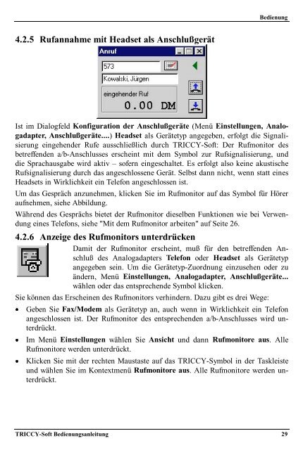 TRICCY-Soft Bedienungsanleitung - Fax-Anleitung.de