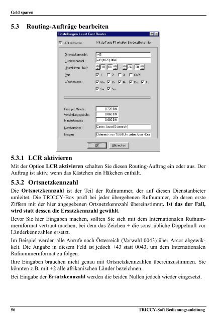 TRICCY-Soft Bedienungsanleitung - Fax-Anleitung.de