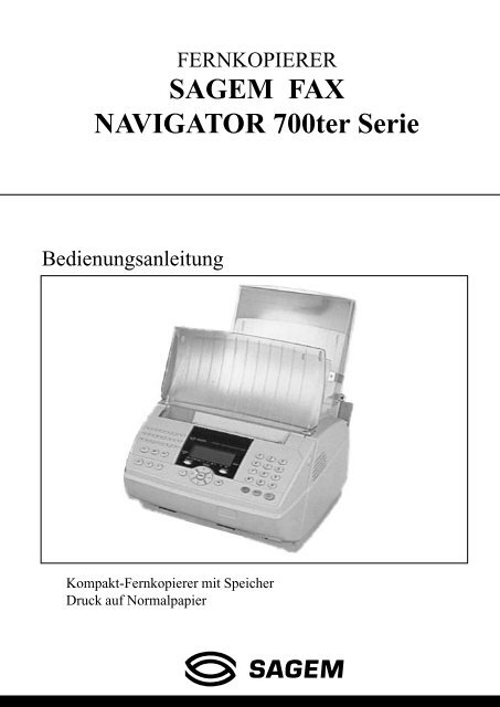 BDA Laserfax 710/830 deutsch - Fax-Anleitung.de