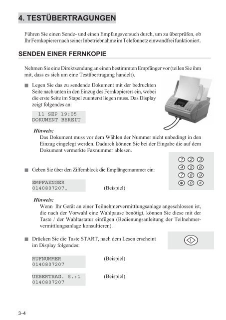 BDA Laserfax 710/830 deutsch - Fax-Anleitung.de