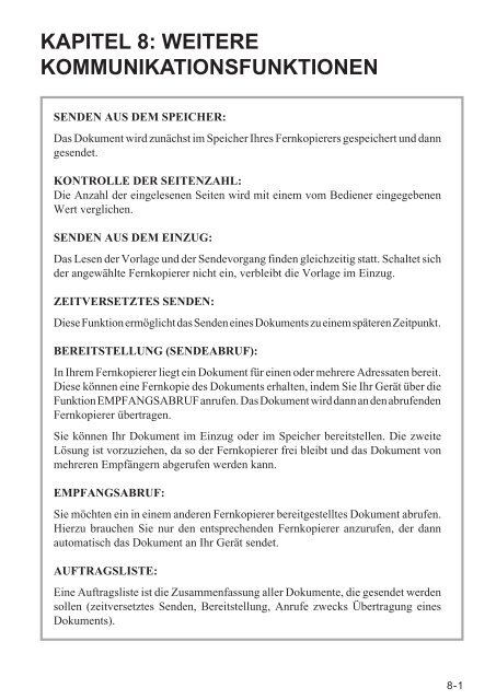 BDA Laserfax 710/830 deutsch - Fax-Anleitung.de