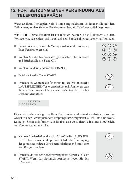 BDA Laserfax 710/830 deutsch - Fax-Anleitung.de