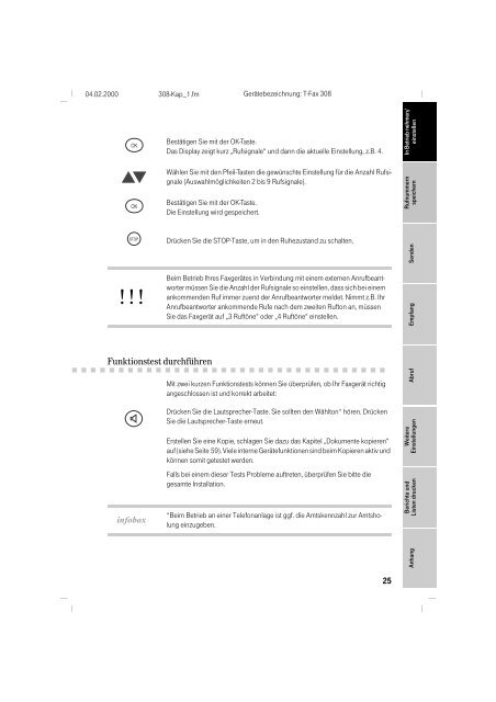 BDA Telekom T-Fax 308 deutsch - Fax-Anleitung.de