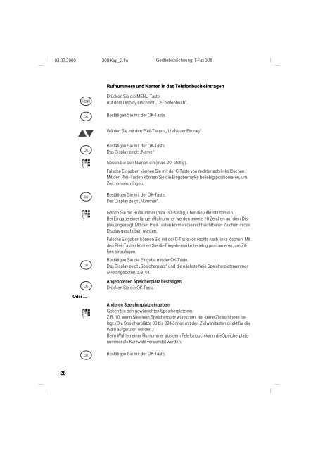 BDA Telekom T-Fax 308 deutsch - Fax-Anleitung.de