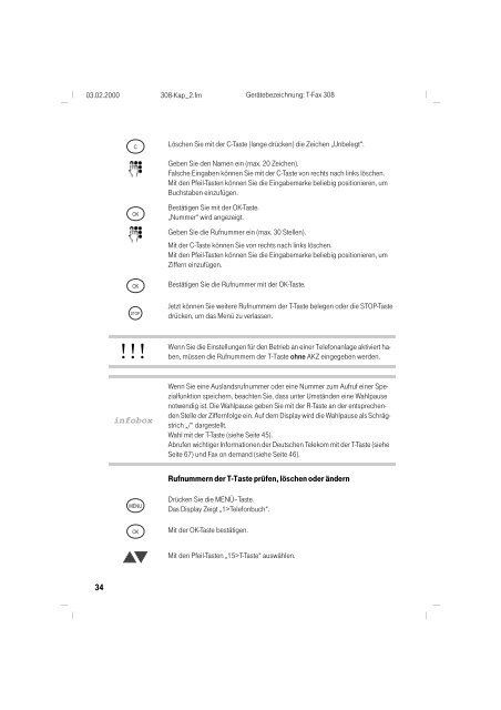 BDA Telekom T-Fax 308 deutsch - Fax-Anleitung.de