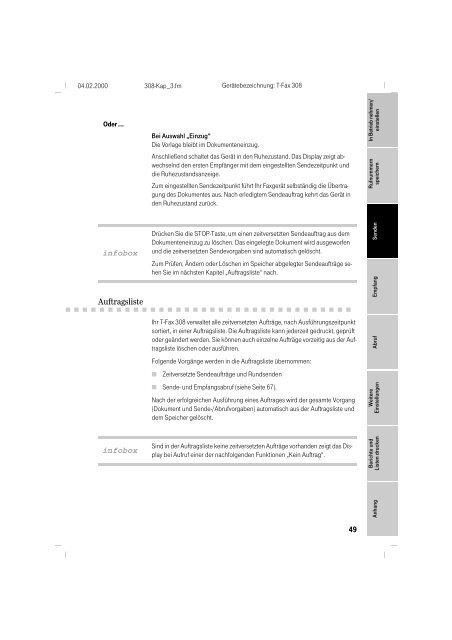 BDA Telekom T-Fax 308 deutsch - Fax-Anleitung.de