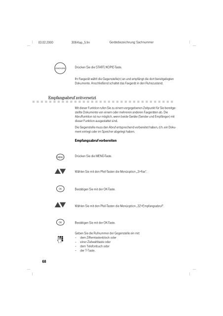 BDA Telekom T-Fax 308 deutsch - Fax-Anleitung.de