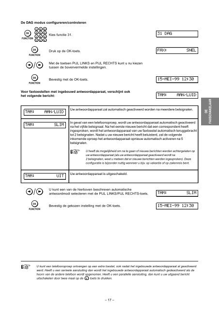 Philips HFC 141/171 NL Manual - Fax-Anleitung.de
