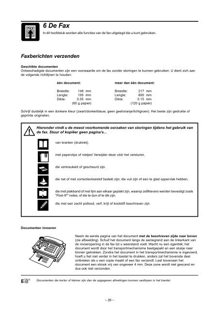 Philips HFC 141/171 NL Manual - Fax-Anleitung.de