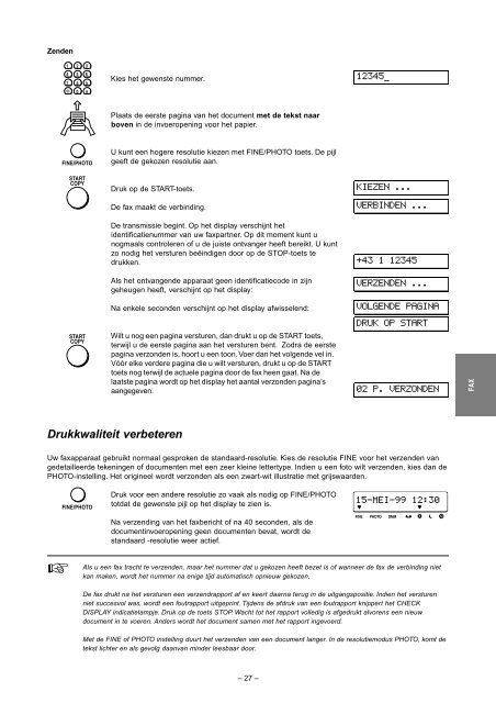 Philips HFC 141/171 NL Manual - Fax-Anleitung.de