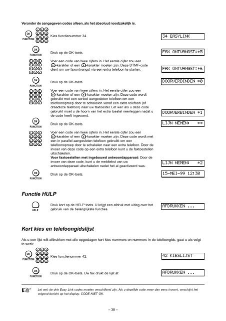 Philips HFC 141/171 NL Manual - Fax-Anleitung.de