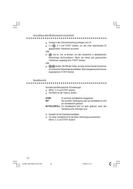 T-Fax 307P Das Normalpapierfax mit ... - Fax-Anleitung.de