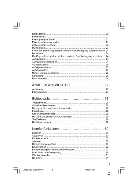 T-Fax 307P Das Normalpapierfax mit ... - Fax-Anleitung.de