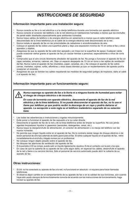Philips HFC 141/171 E Manual - Fax-Anleitung.de