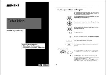 BDA Siemens Telfax 890N - Fax-Anleitung.de