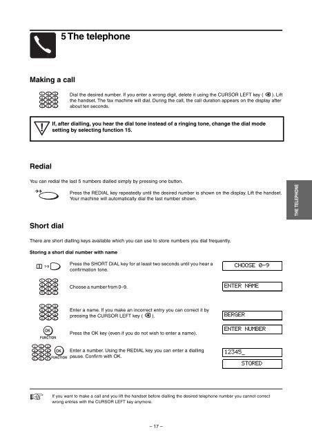 Philips HFC111 UK Manual - Fax-Anleitung.de