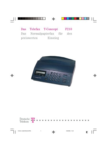 Das Telefax T-Concept F210 Das ... - Fax-Anleitung.de