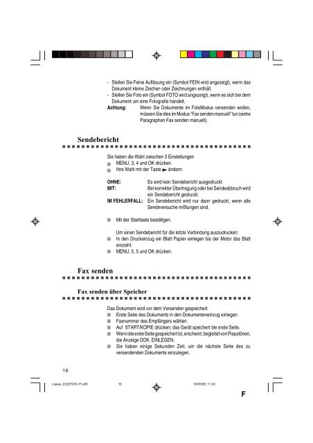 Das Telefax T-Concept F210 Das ... - Fax-Anleitung.de