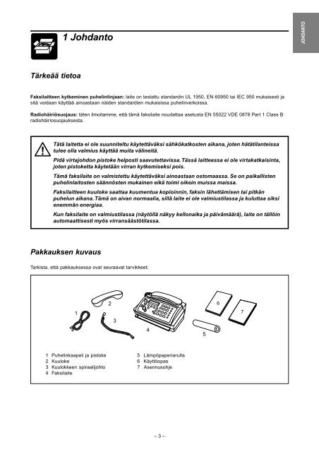 Käyttöopas - Fax-Anleitung.de