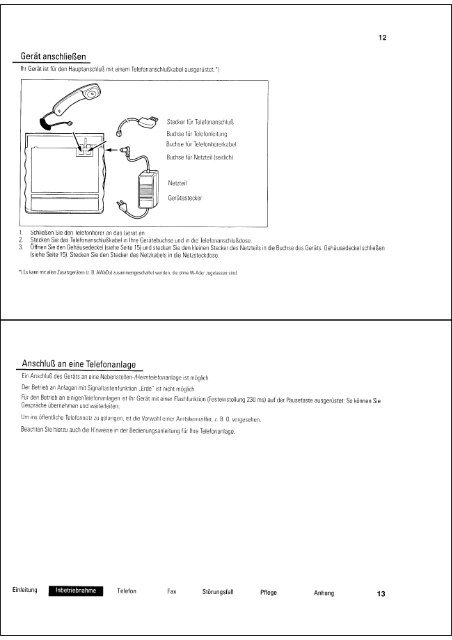 BDA Siemens Telfax 840S (Funktionstaste links) - Fax-Anleitung.de