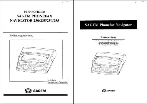 Anleitung Phonefax 230/235/250/255 deutsch - Fax-Anleitung.de