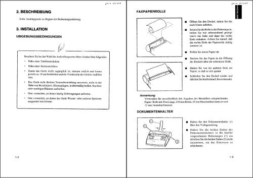 Anleitung Phonefax 230/235/250/255 deutsch - Fax-Anleitung.de