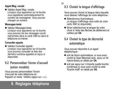 FRANÇAIS MW 932 MW 939 MW 942 MW 949 ... - Fax-Anleitung.de