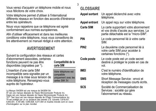 FRANÇAIS MW 932 MW 939 MW 942 MW 949 ... - Fax-Anleitung.de