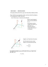 1 MECHANIK --- BEWEGUNGEN Bewegung ... - Biologische Physik