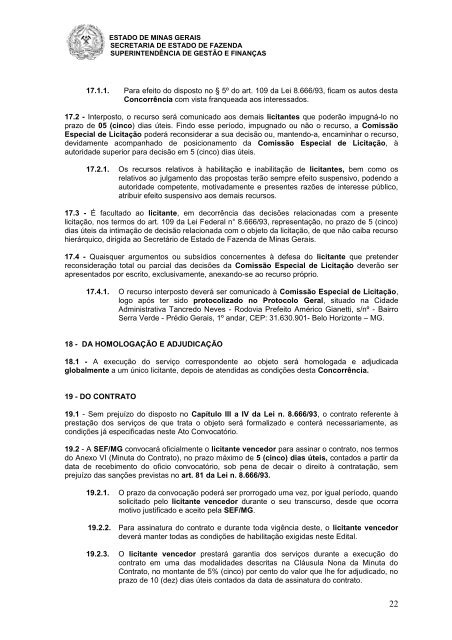 Edital Retificado - Secretaria de Estado de Fazenda de Minas ...