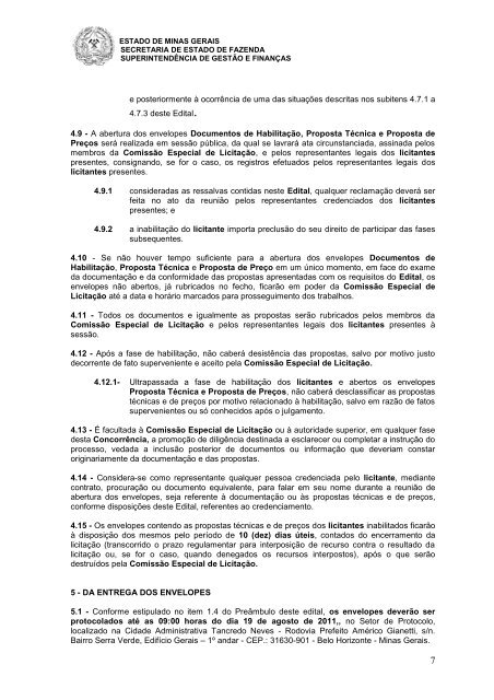 Edital Retificado - Secretaria de Estado de Fazenda de Minas ...