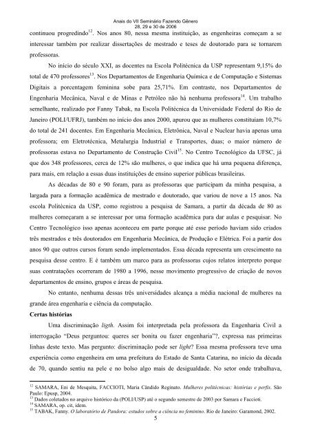 Gênero nas Ciências Naturais e Exatas – ST 25 Carla Giovana ...