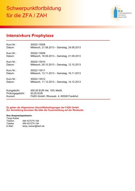 Adobe Acrobat Document - Fortbildungsakademie Zahnmedizin ...